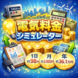 定格消費電力から電気代を出す計算プログラム