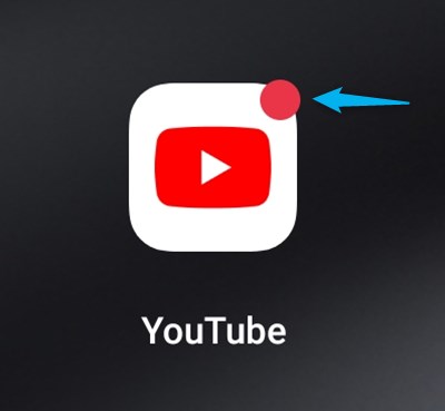 Youtubeアプリの通知バッジ（Android）